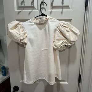 Cream Puff Sleeve Top